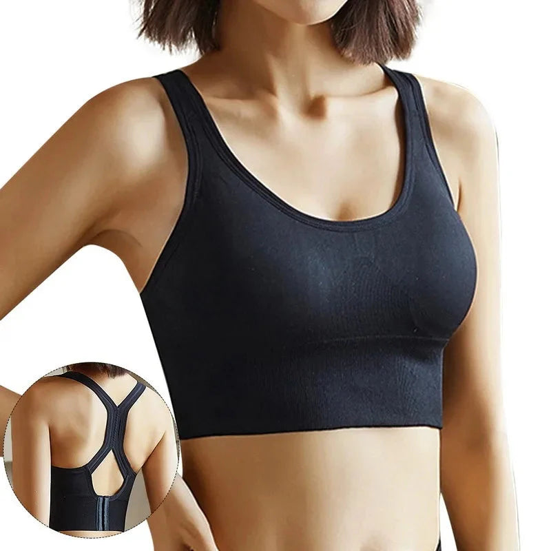 Women's Hollow Push-Up Sports Bra Tank Top