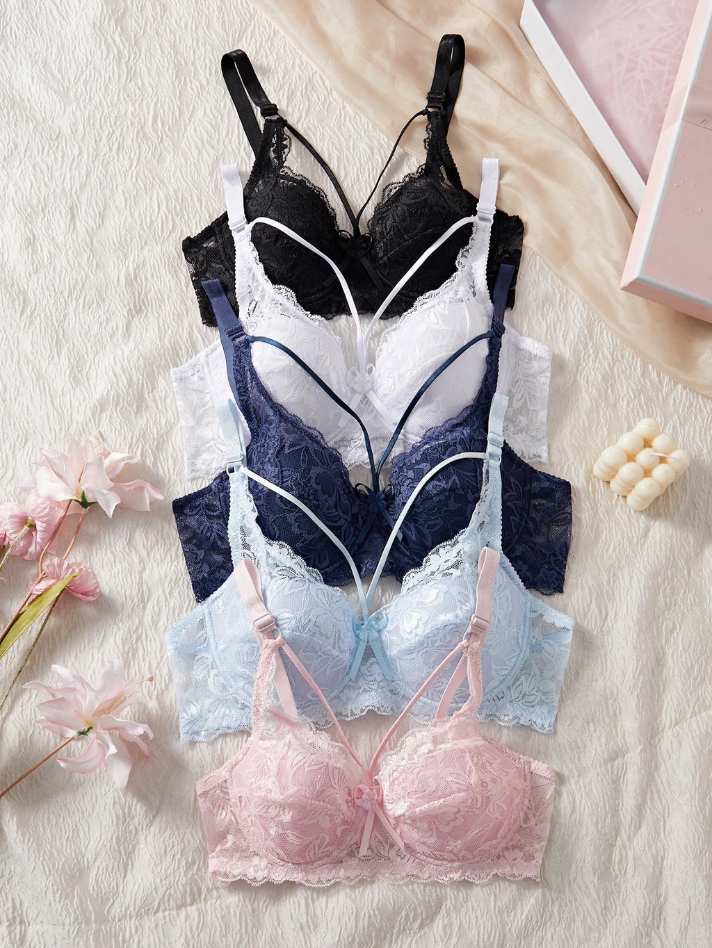 Bow Lace Bra - 5-Pack