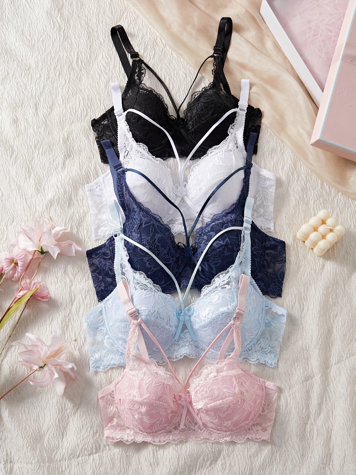 Bow Lace Bra - 5-Pack
