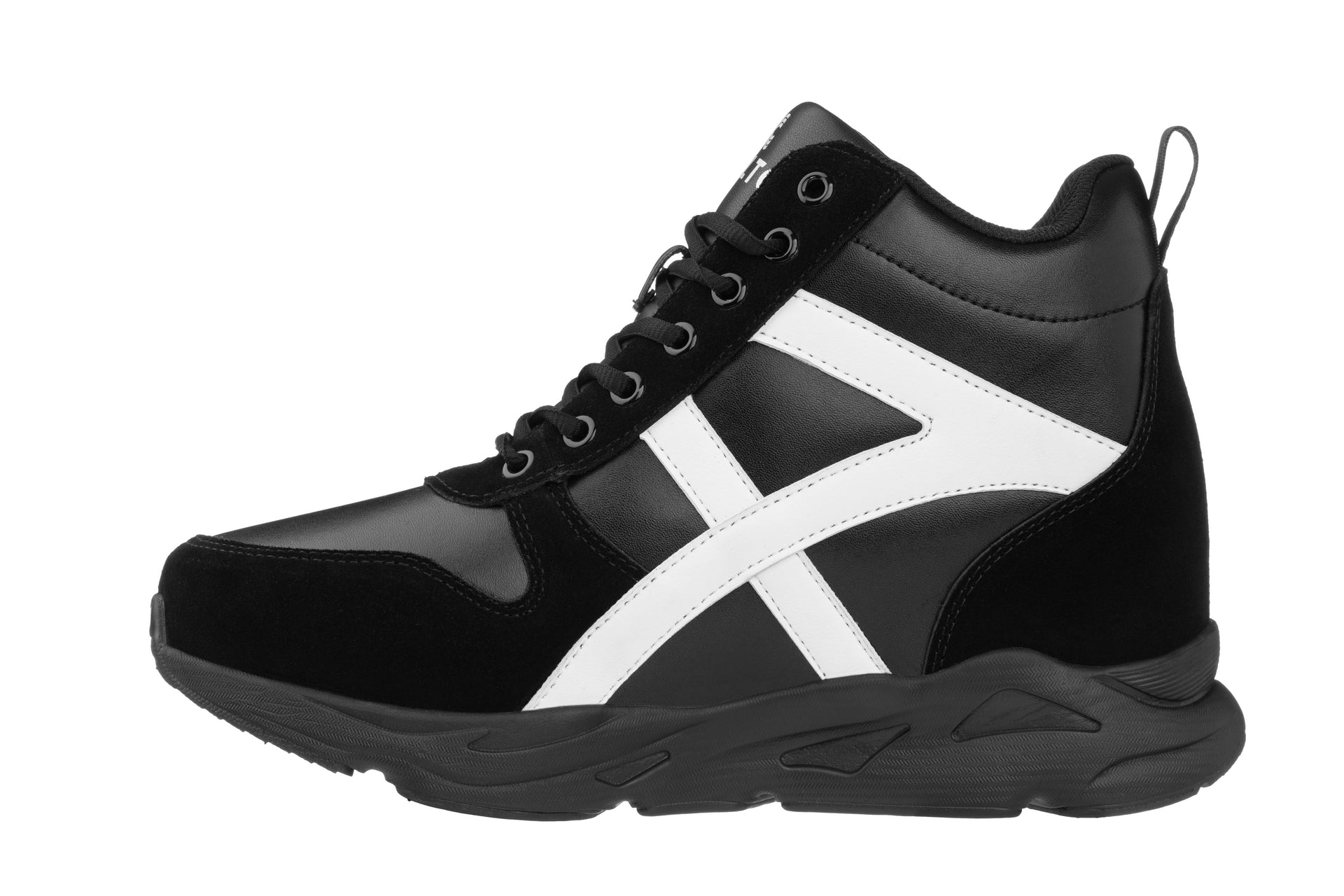 CALTO - S22783 - 3.6 Inches Taller (Black/White) - Unisex Hiking Style Boots