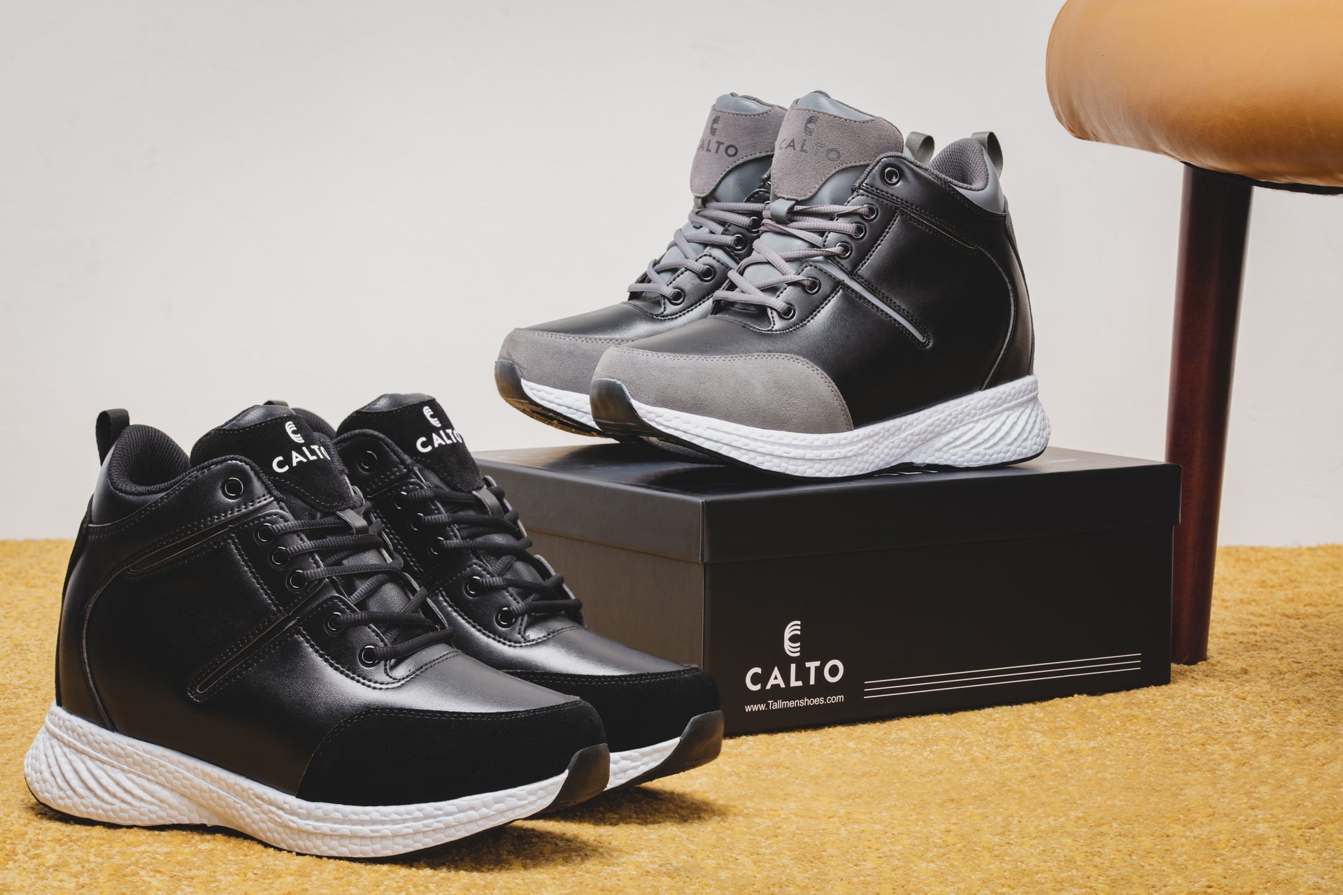 (Black) - High - Top Sneakers