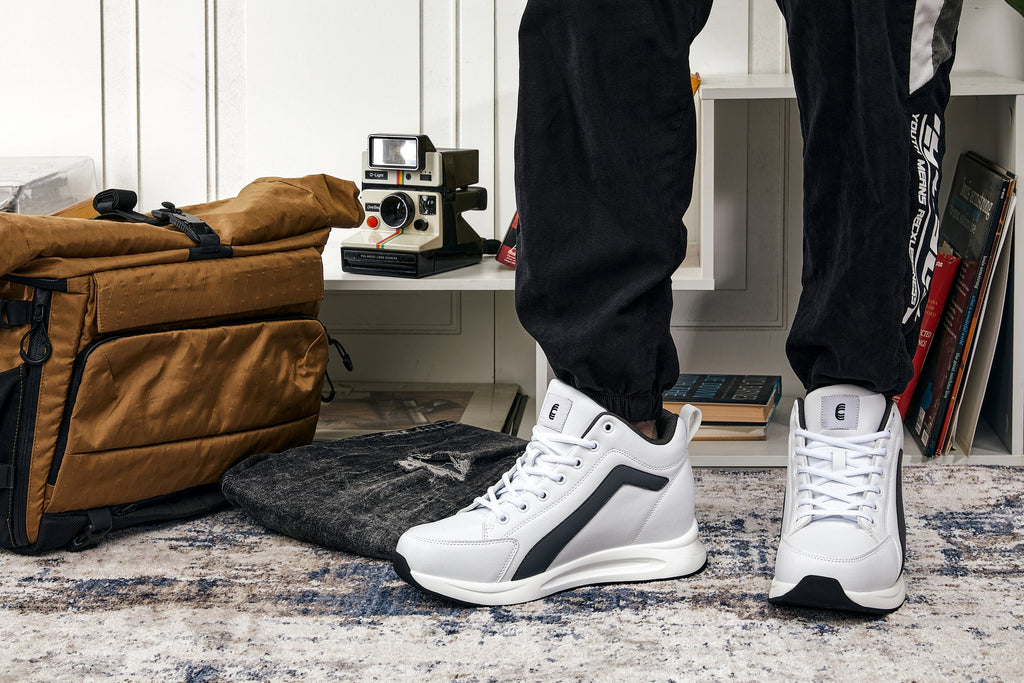 CALTO - S23305 - 3.2 Inches Taller (White) - Sneakers