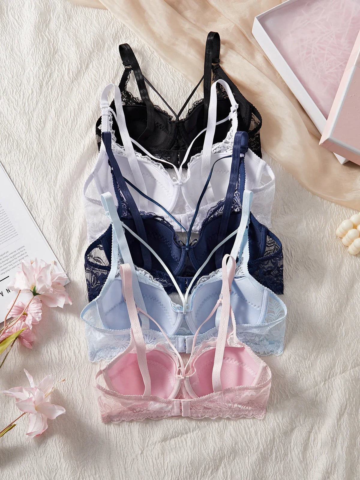 Bow Lace Bra - 5-Pack