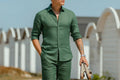 Men's Summer Comfy Cotton Linen Shorts Set