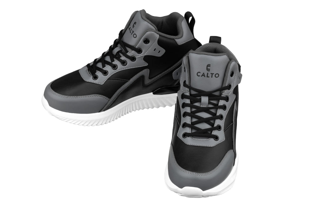 Men's Black & Grey Lightweight Sneakers S3061