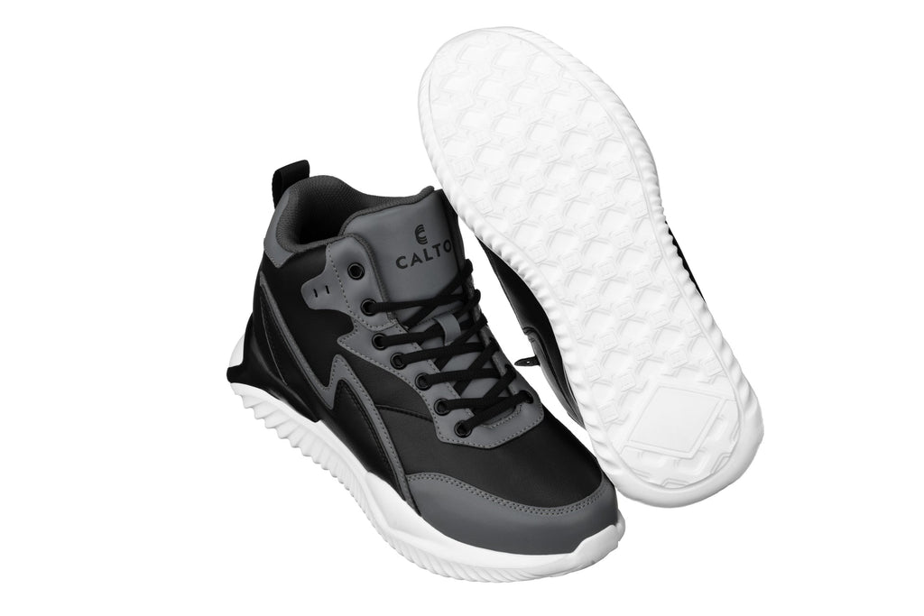Men's Black & Grey Lightweight Sneakers S3061