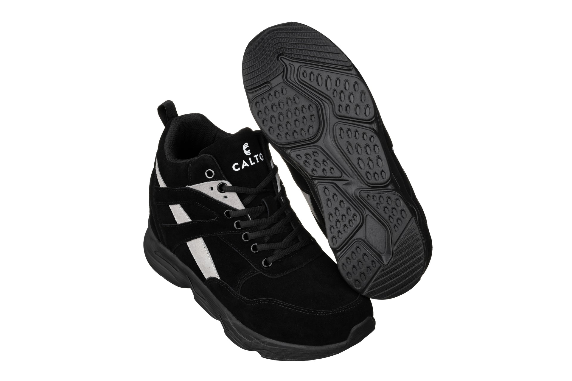 CALTO - S33594 - 4 Inches Taller (Black/Grey) - Sneakers