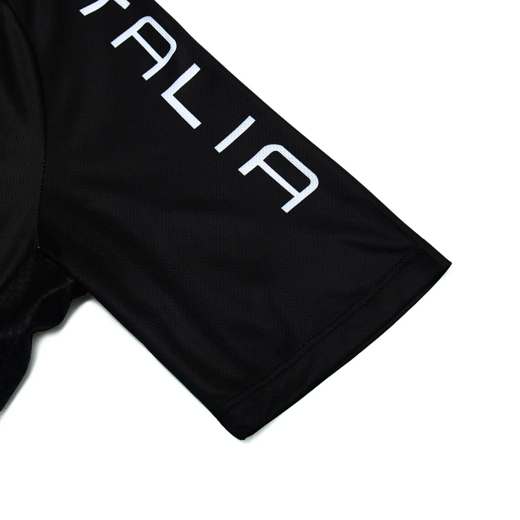 Mens Cycling Jersey Classic Black Cycling Racing Tops Short Sleeve