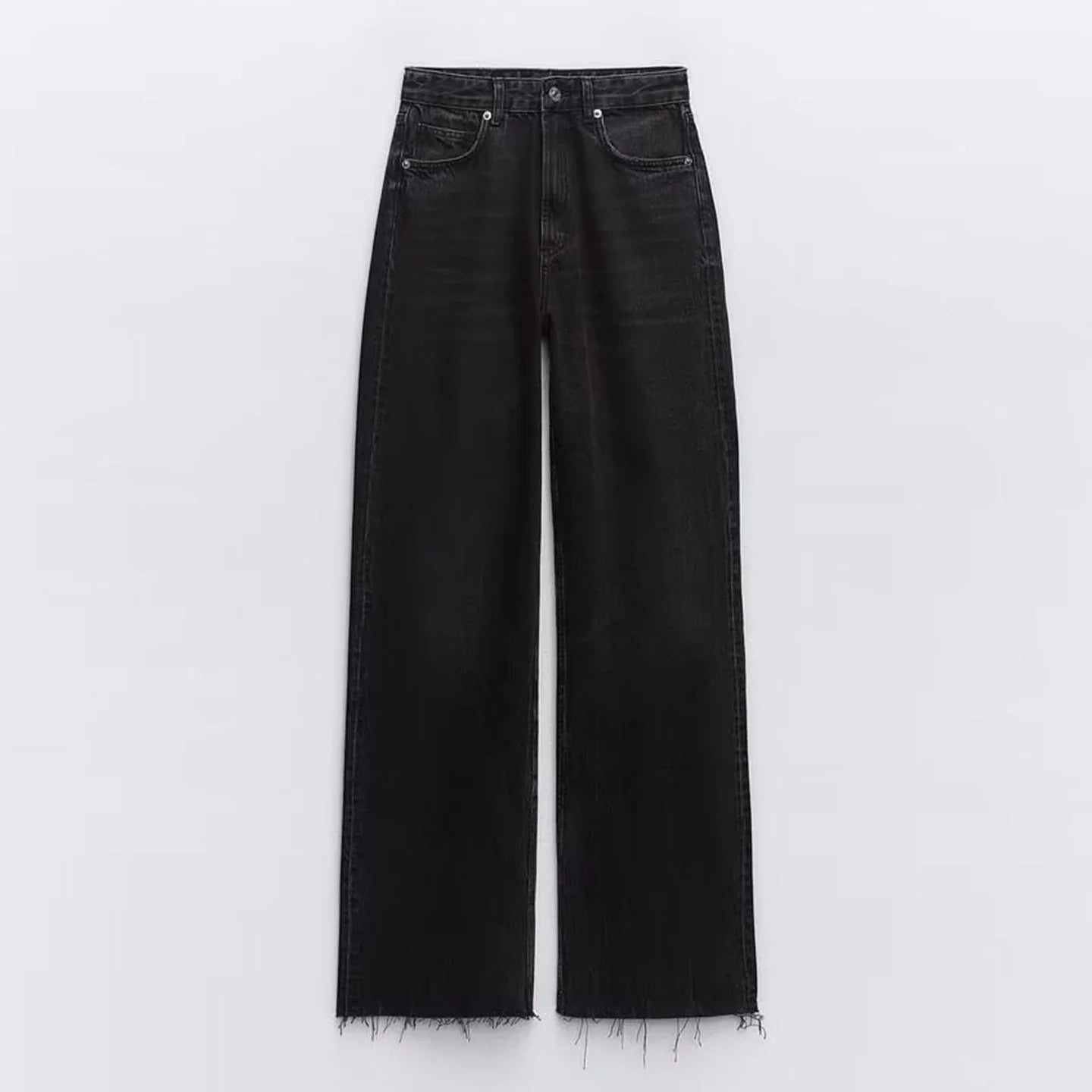 Women's High Waist Wide Leg Denim Pants