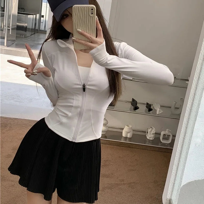 2026 Slim Fit Long Sleeve Tight UV Protection Crop Tops