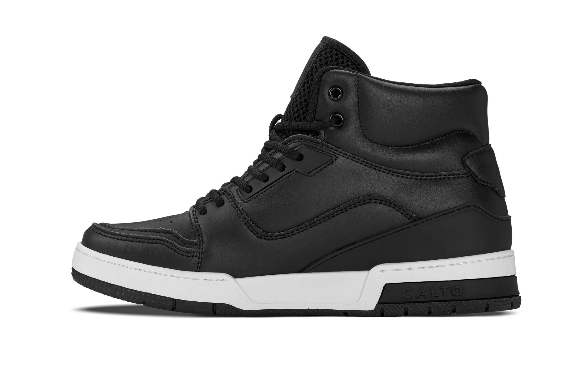 CALTO - S4750 - 3 Inches Taller (Black) - High Top Sneakers
