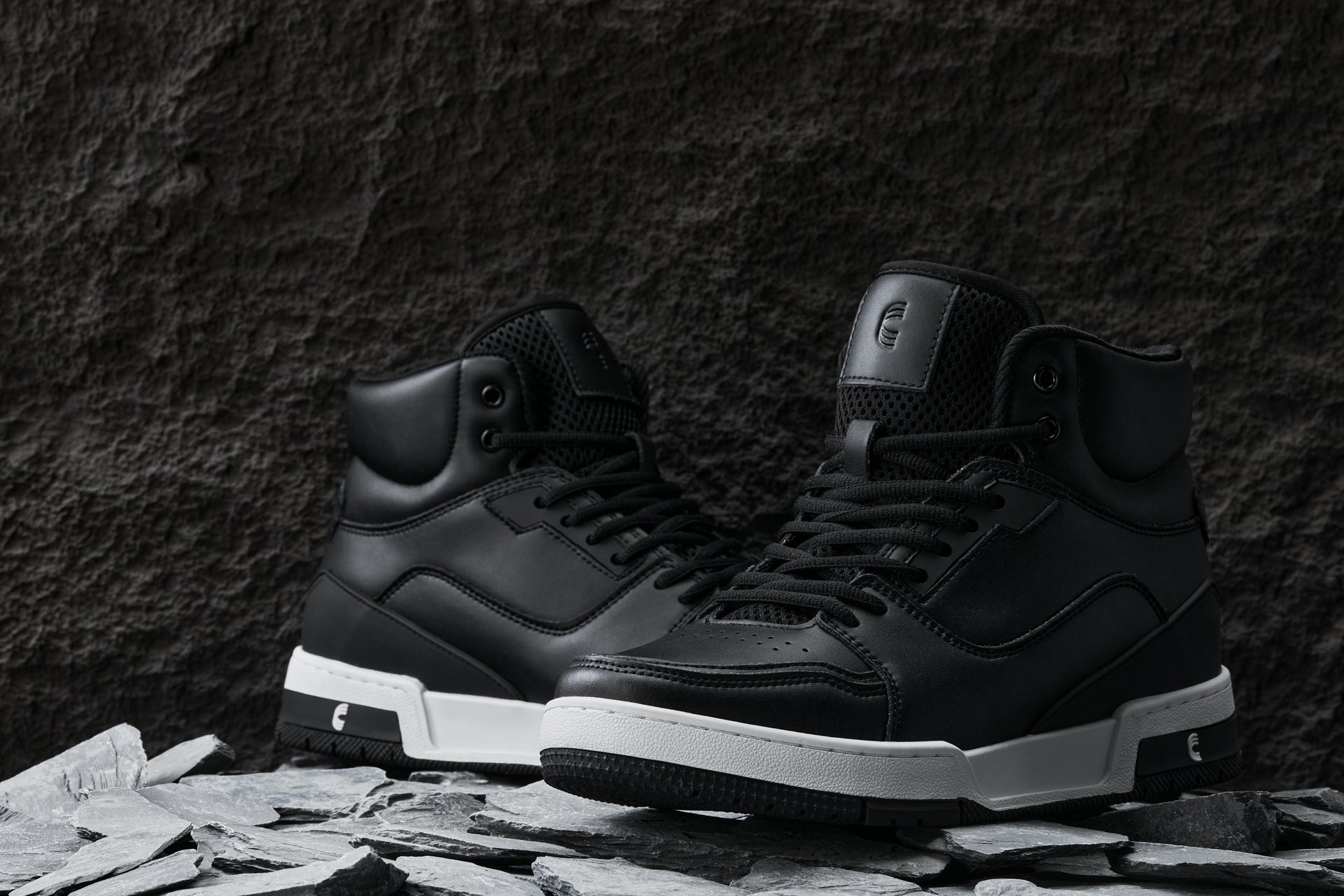 CALTO - S4750 - 3 Inches Taller (Black) - High Top Sneakers
