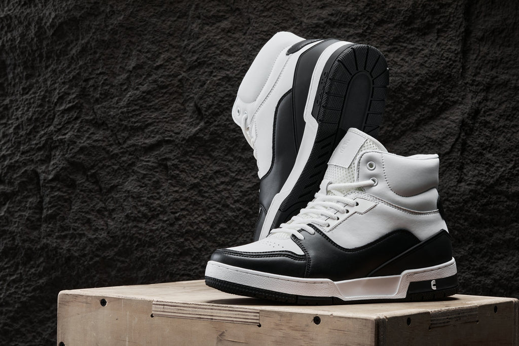 CALTO - S4752 - 3 Inches Taller (White/Black) - High Top Sneakers