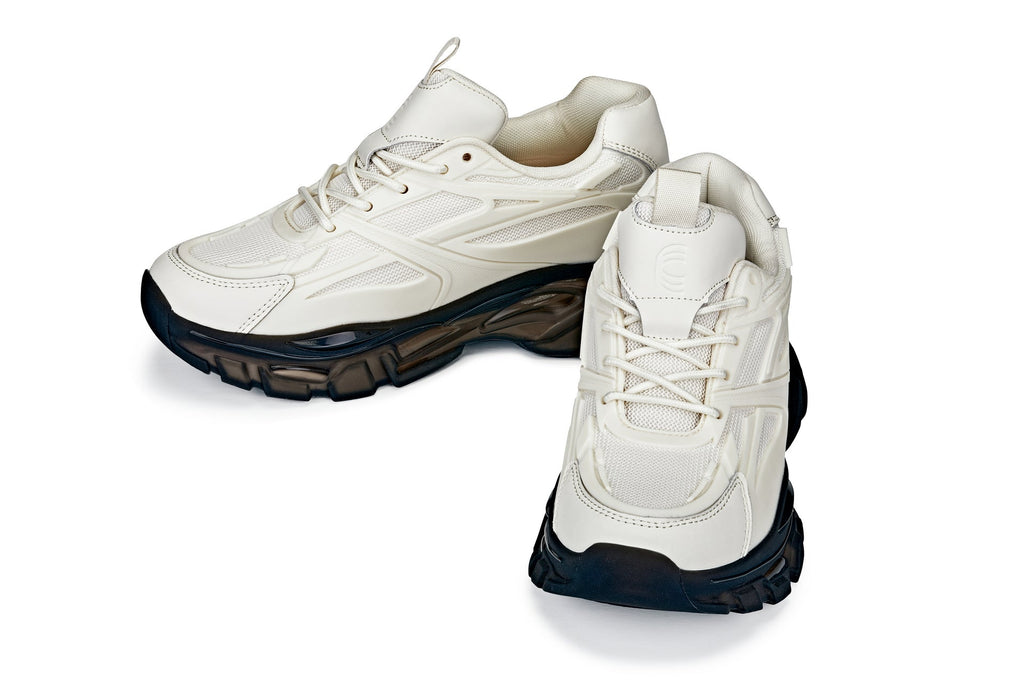 Men's Beige Chunky Sole Sporty Sneakers S5283