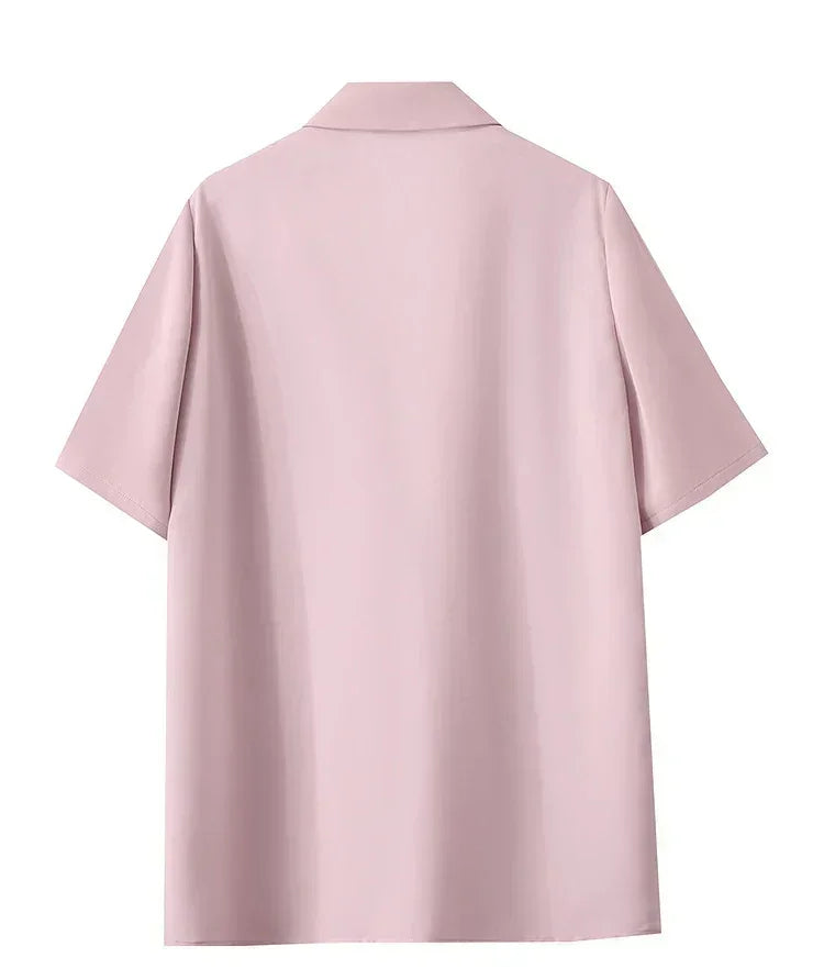 Amii Women's Top: Summer One-Button Short-Sleeve Blazer