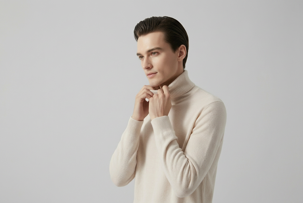 Men's 100% Wool Sweater – Thick Warm Knit Pullover