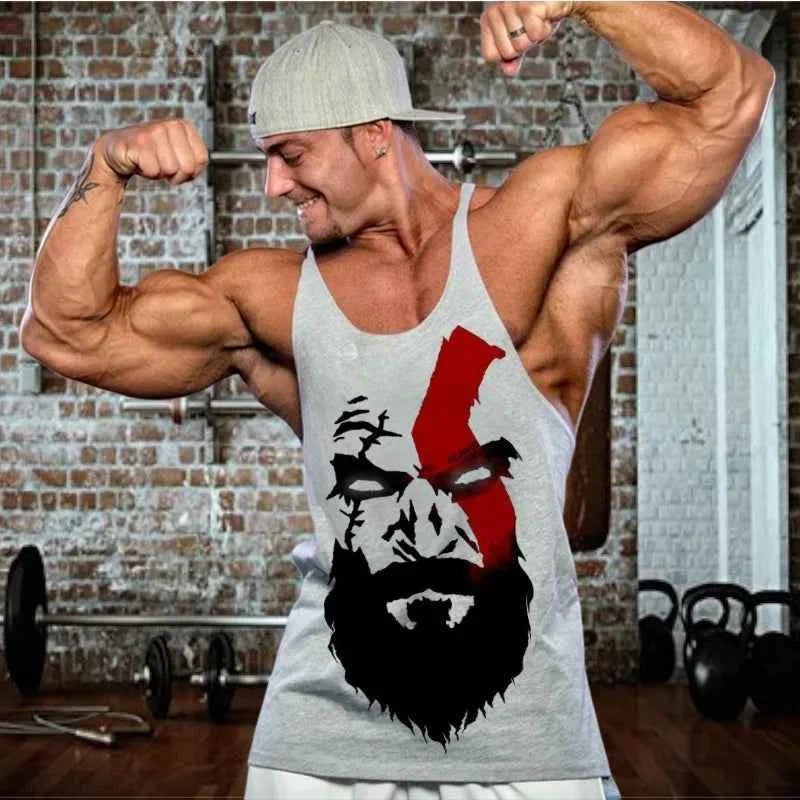Spartan Print Men's Gym Tank Tops
