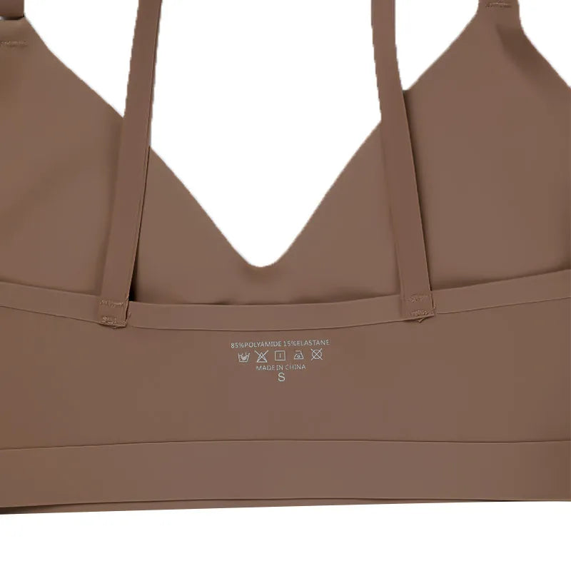 Ice Silk Seamless Wireless Bras And Women Underwear Set