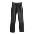 Women's High Waist Straight Leg Jeans
