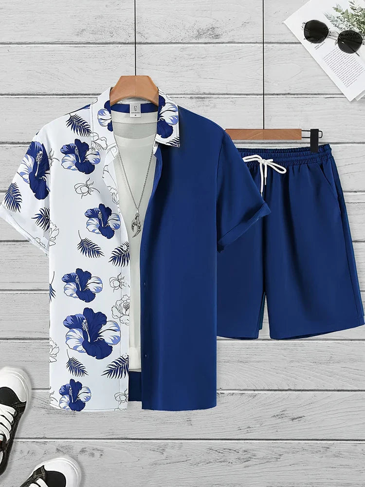 Resort wear Luxury Style Men's Short-sleeved outfit