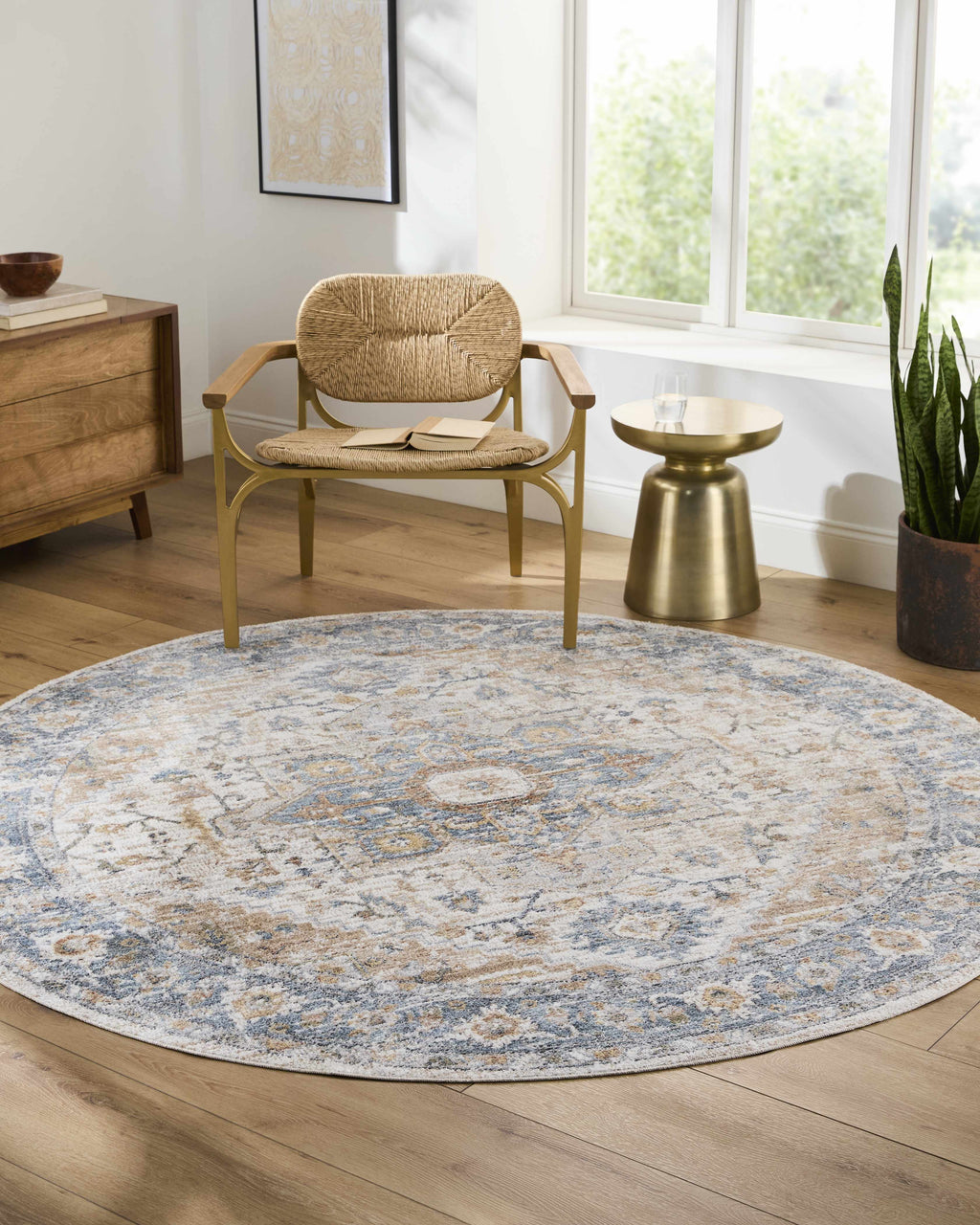 Ezri Cream Washable Area Rug