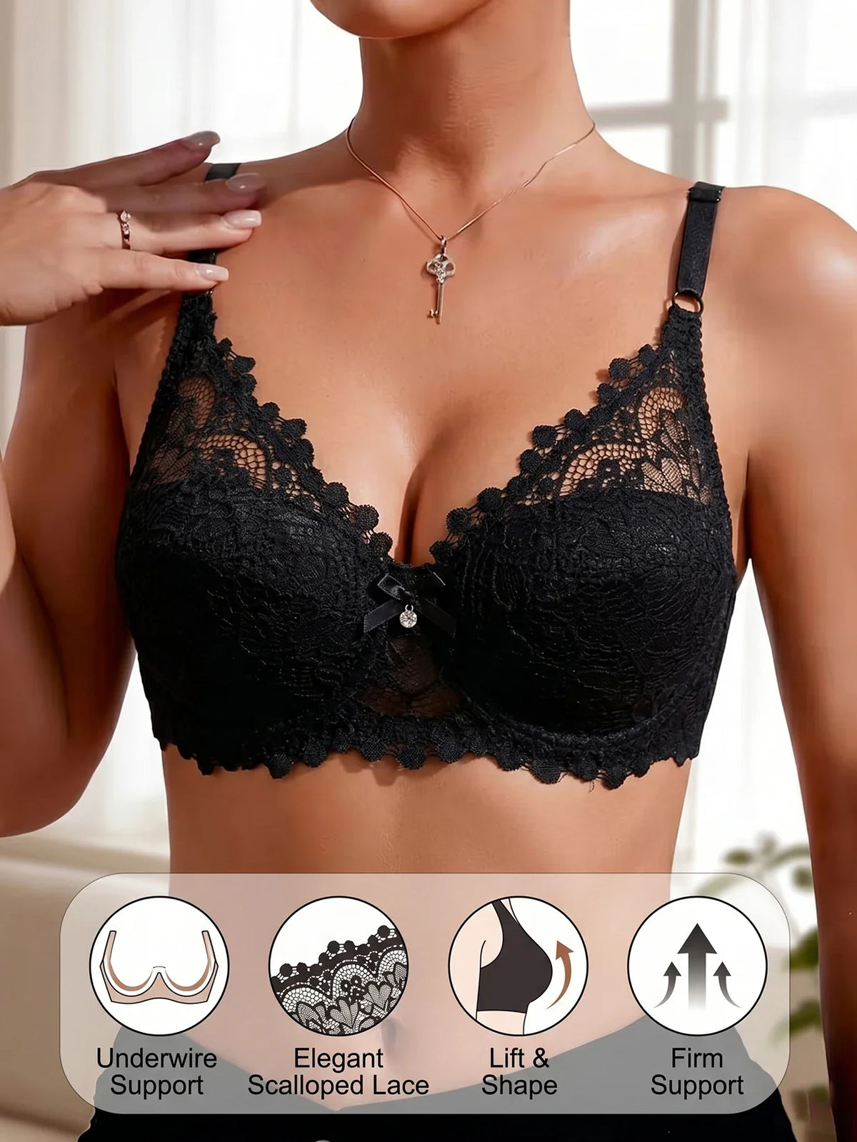 Floral Lace Lift Bra