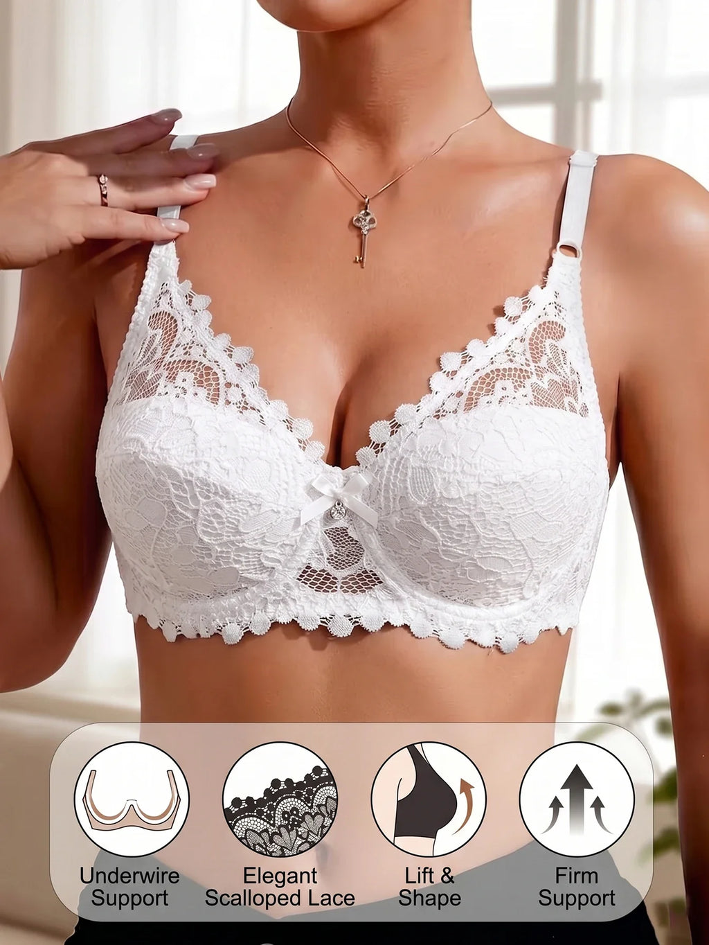Floral Lace Lift Bra
