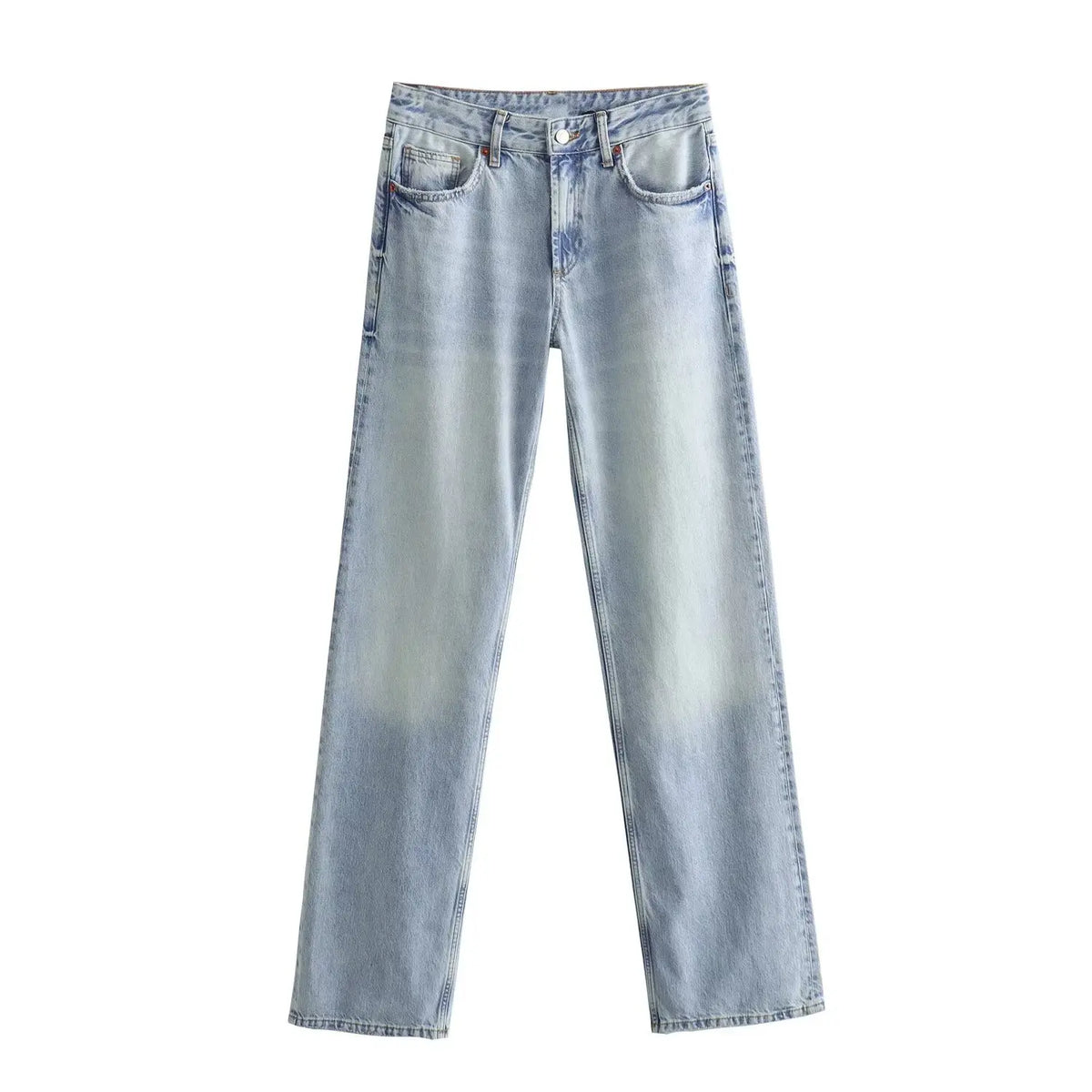 Women's High Waist Straight Leg Jeans