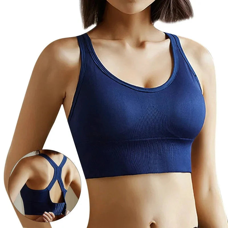 Women's Hollow Push-Up Sports Bra Tank Top