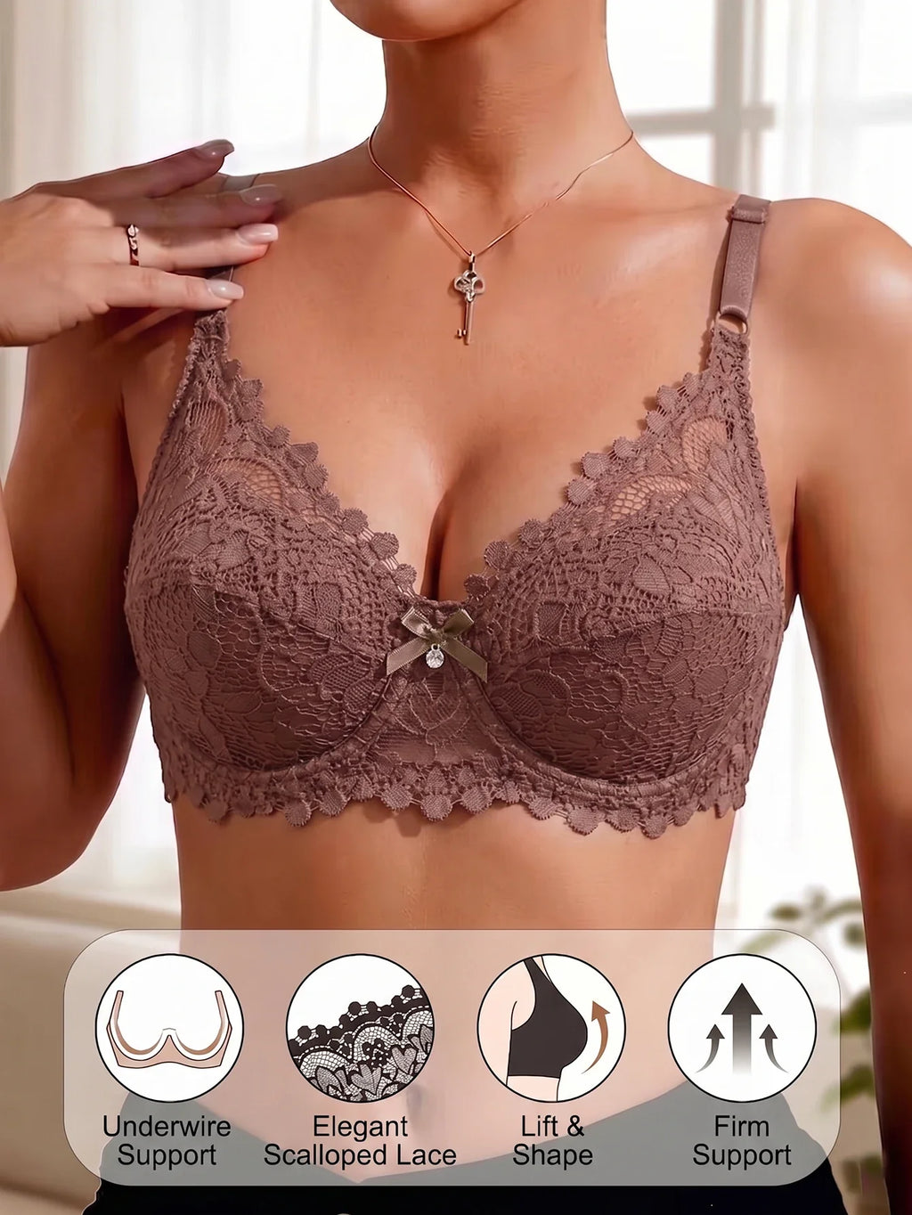Floral Lace Lift Bra