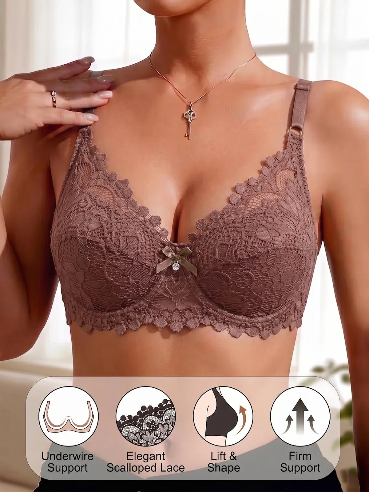 Floral Lace Lift Bra