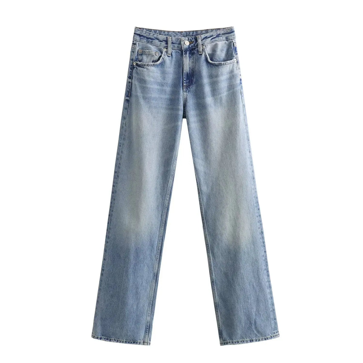 Women's High Waist Straight Leg Jeans
