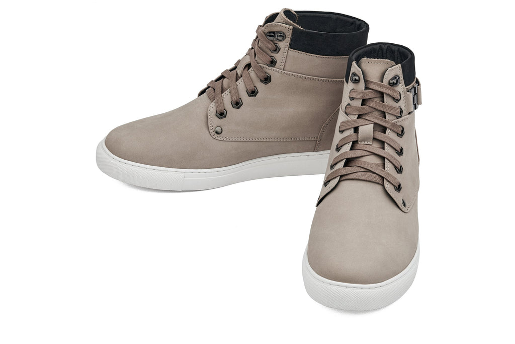 CALTO - T53122 - 2.6 Inches Taller (Taupe) - High top sneak-boot