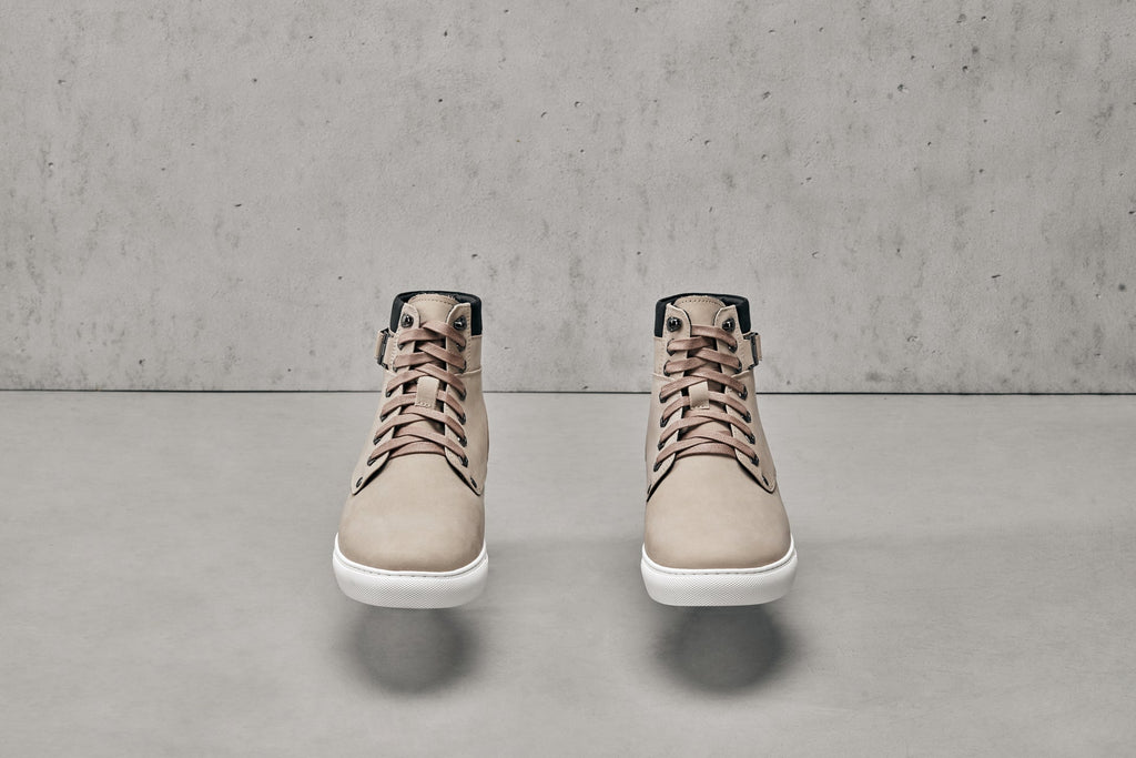 CALTO - T53122 - 2.6 Inches Taller (Taupe) - High top sneak-boot