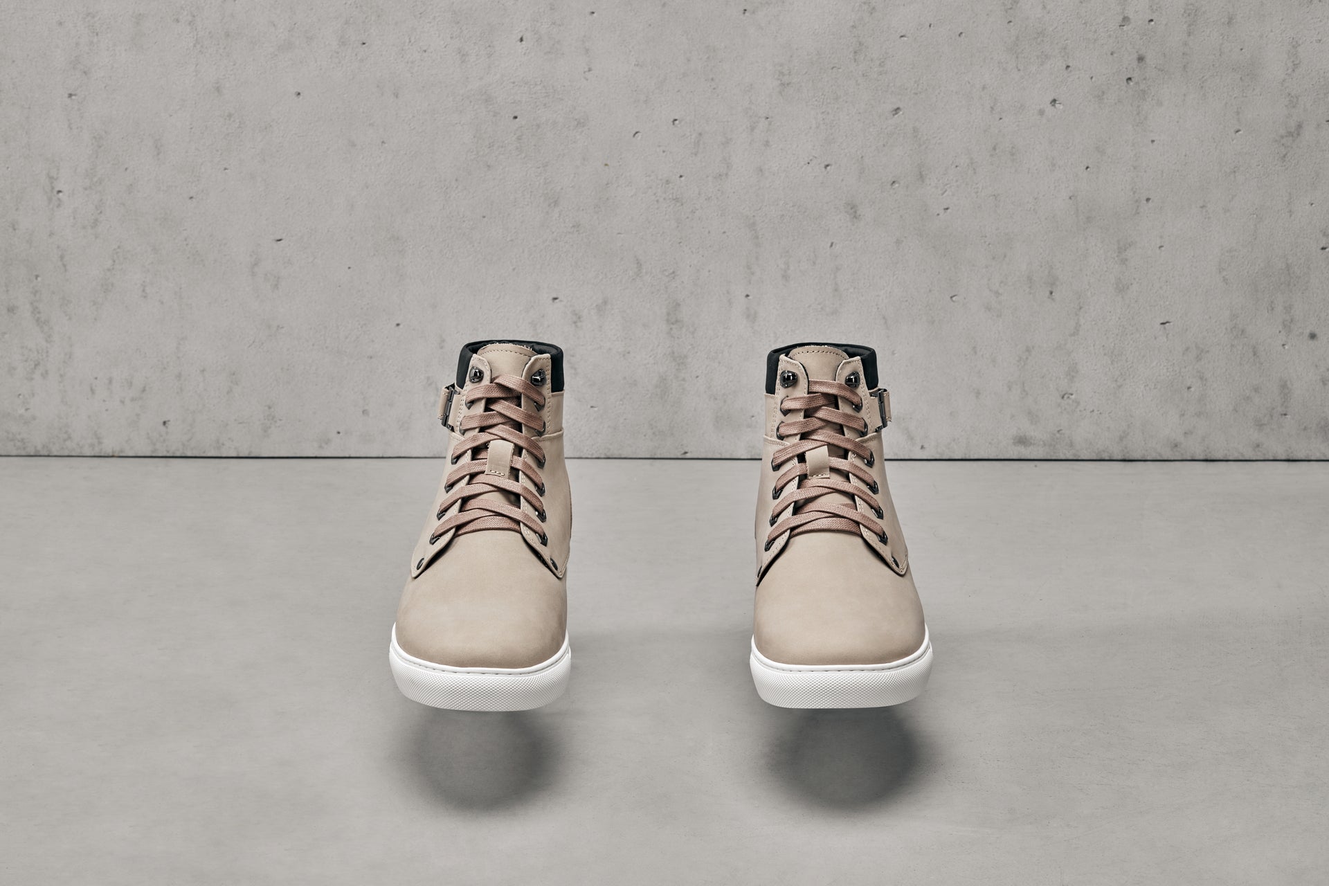 CALTO - T53122 - 2.6 Inches Taller (Taupe) - High top sneak-boot
