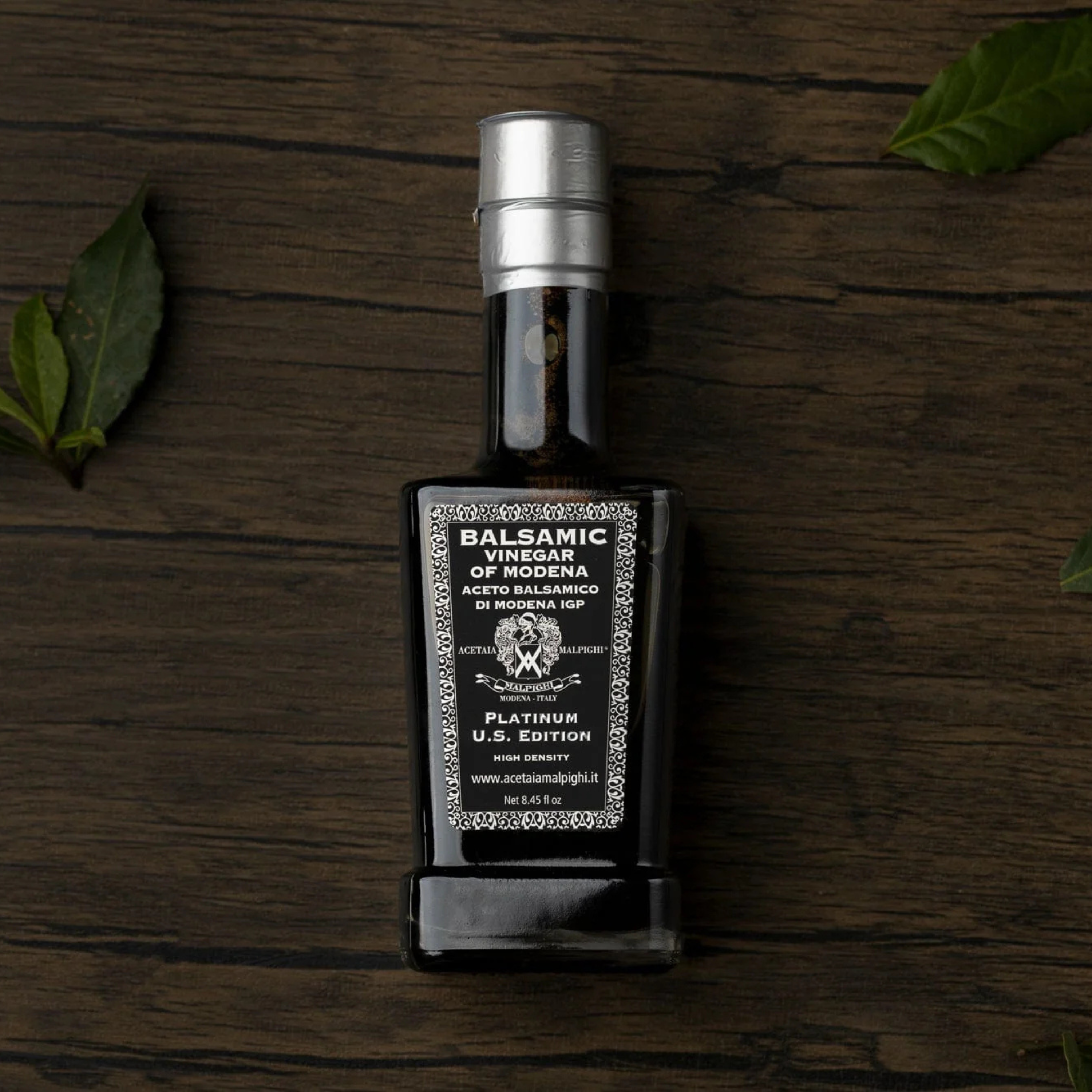 Acetaia Malpighi Platinum Balsamic Vinegar of Modena — IGP Certified, Aged 25-30 Years, High Density