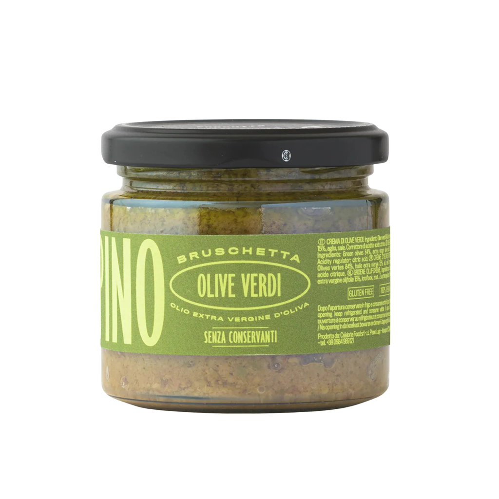Famiglia Crispino Green Olive Bruschetta Spread — Tapenade Style Italian