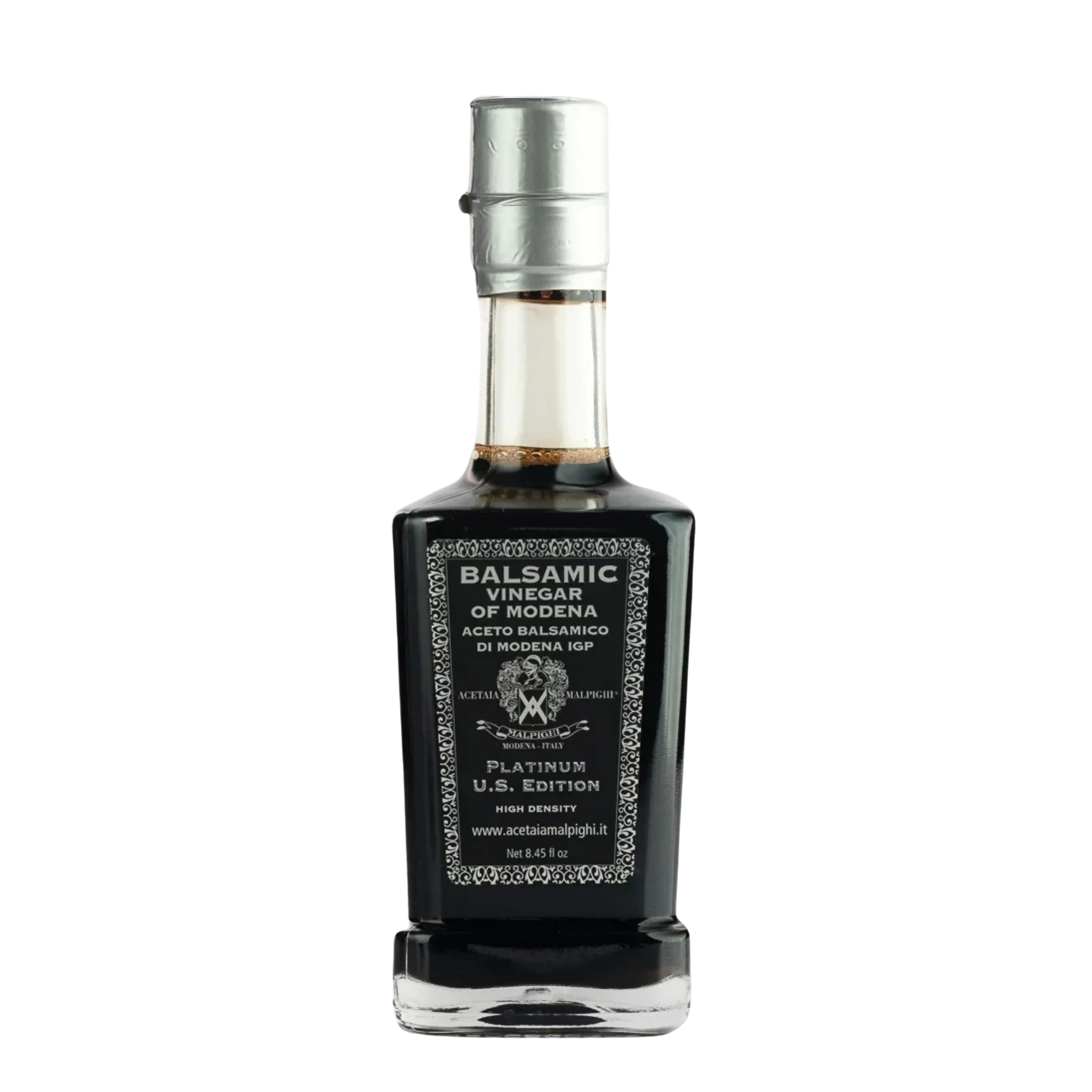 Acetaia Malpighi Platinum Balsamic Vinegar of Modena — IGP Certified, Aged 25-30 Years, High Density