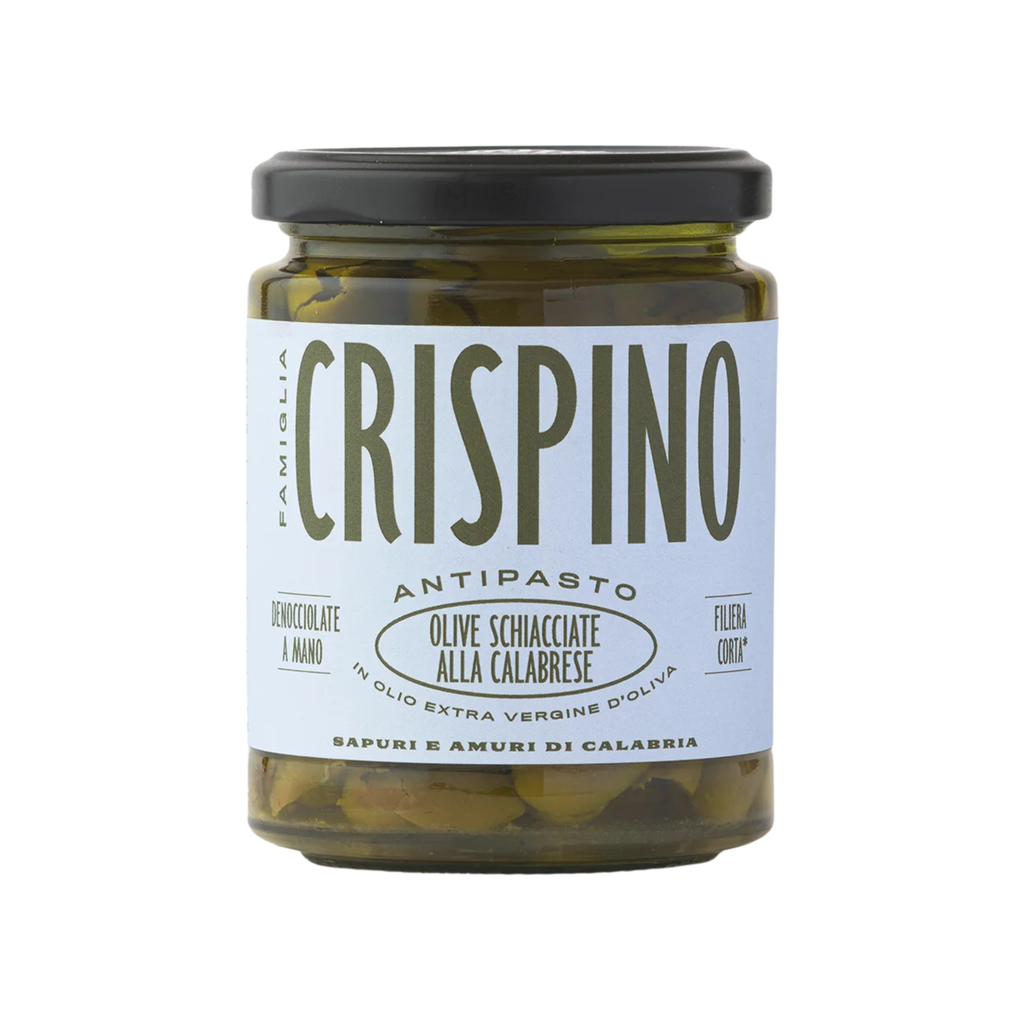 Famiglia Crispino Calabrian Crushed Olives — Italian Olive Antipasto in EVOO