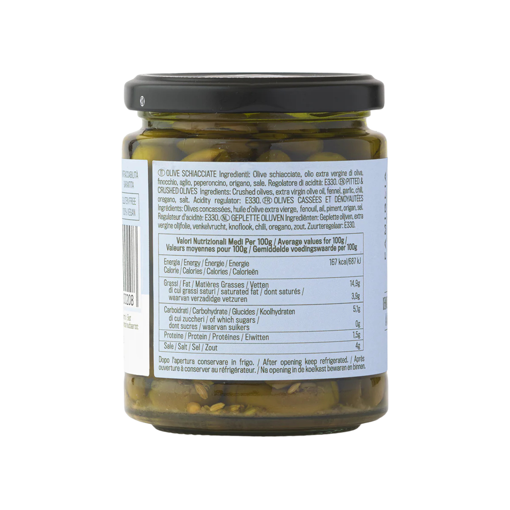 Famiglia Crispino Calabrian Crushed Olives — Italian Olive Antipasto in EVOO