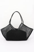 BYMANYC Women's Mesh Tote Bag with Removable Liner