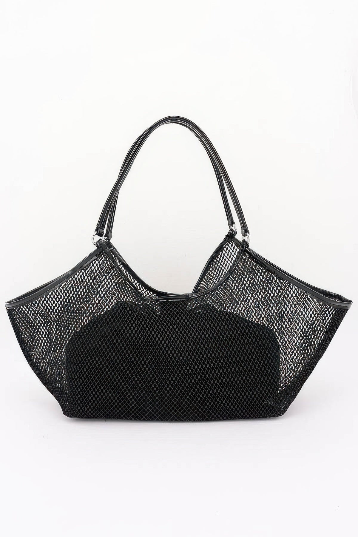 BYMANYC Women's Mesh Tote Bag with Removable Liner