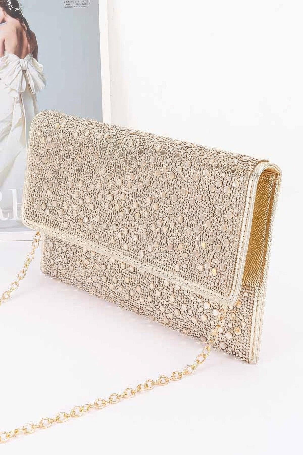 BYMANYC Women's Rhinestone Envelope Clutch
