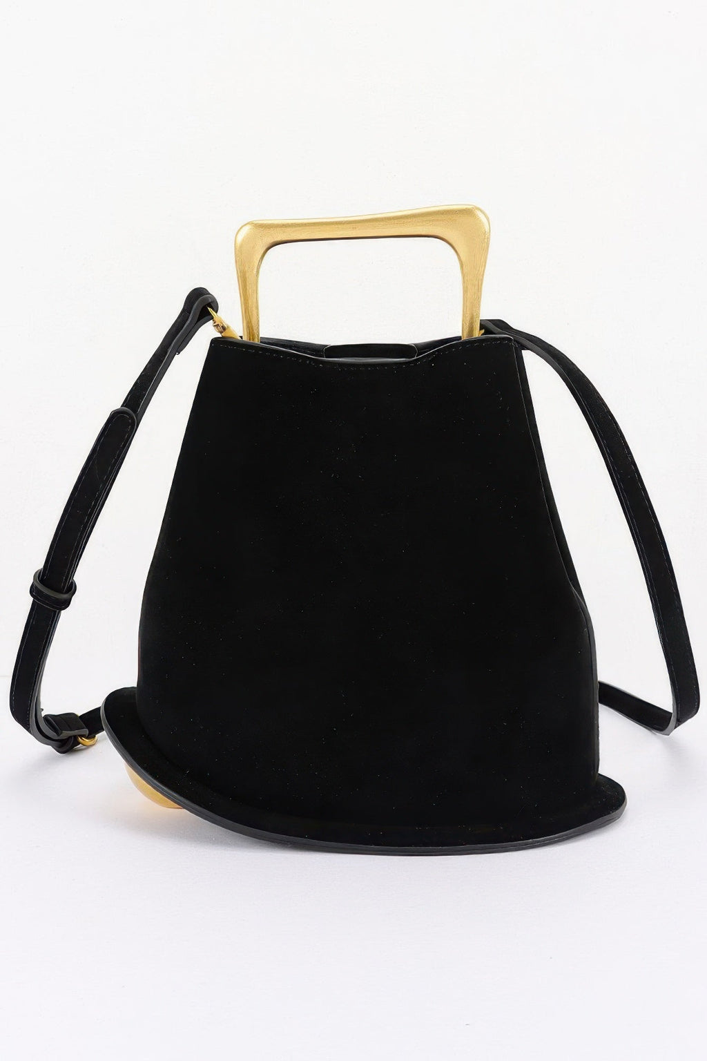 BYMANYC Women's Faux Suede Bag with Metal Handle