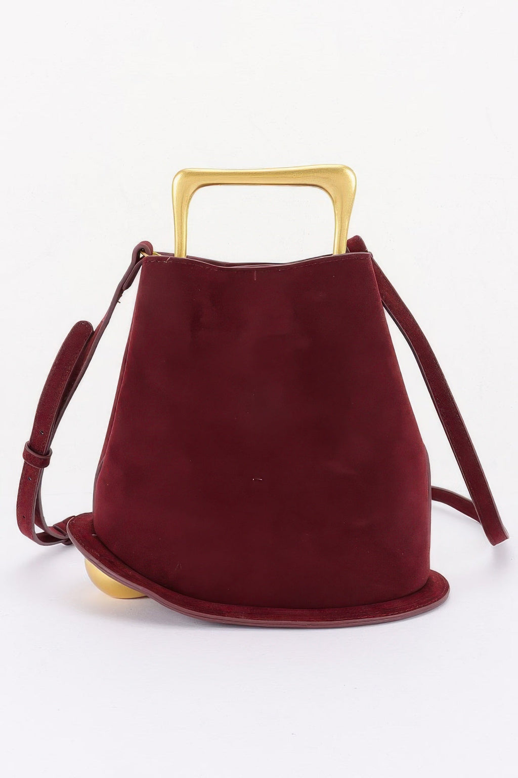 BYMANYC Women's Faux Suede Bag with Metal Handle