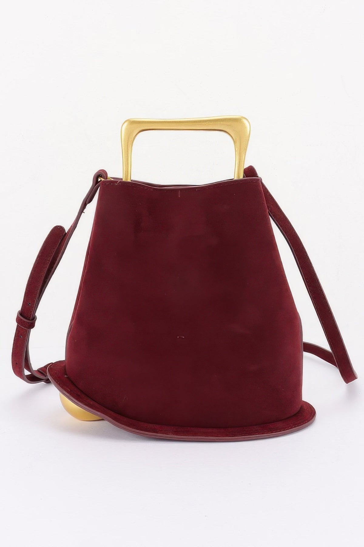 BYMANYC Women's Faux Suede Bag with Metal Handle