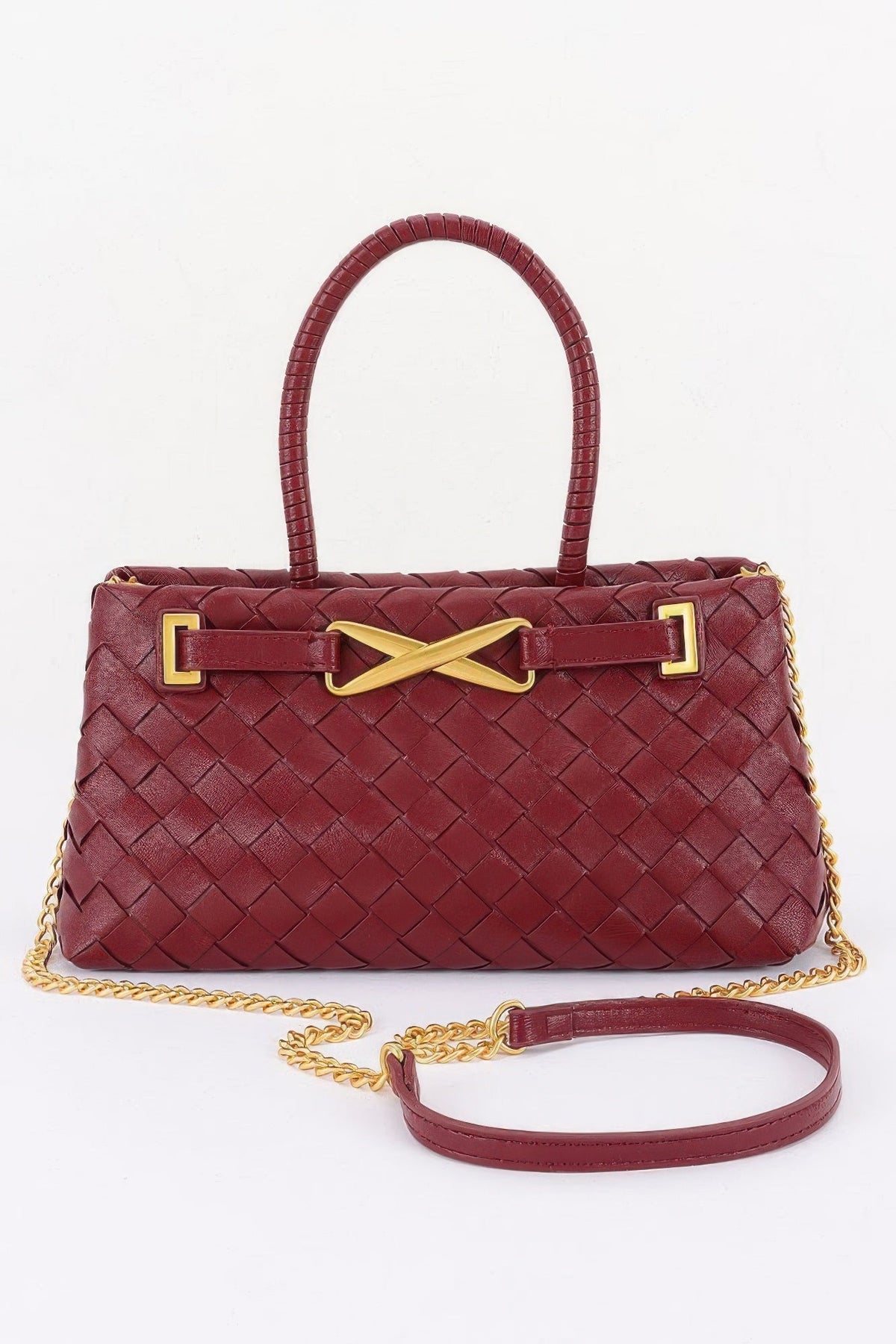 BYMANYC Women's Braided Vegan Leather Top-Handle Bag