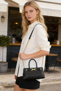 BYMANYC Women's Braided Vegan Leather Top-Handle Bag