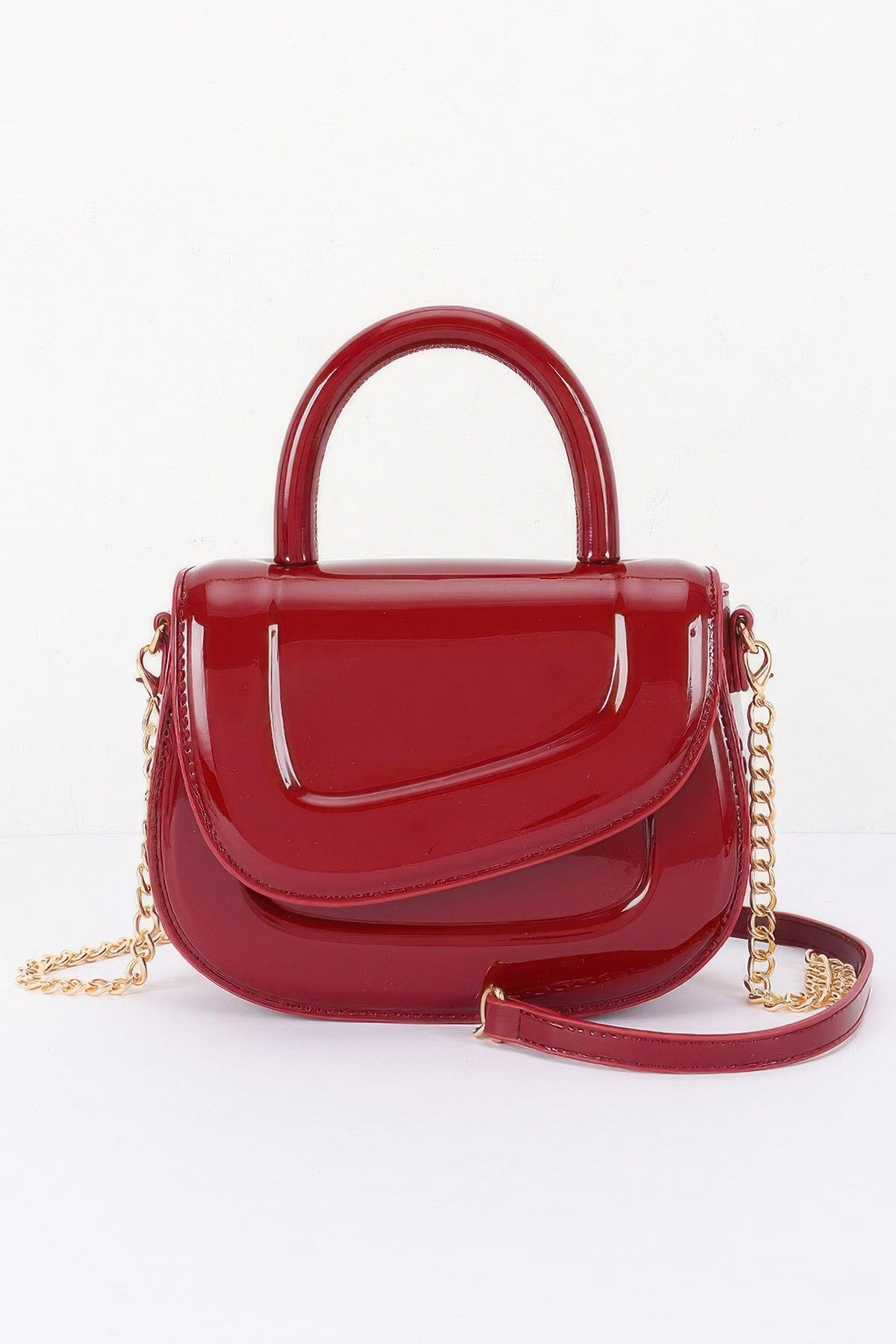BYMANYC Women's Patent Leather Top-Handle Bag