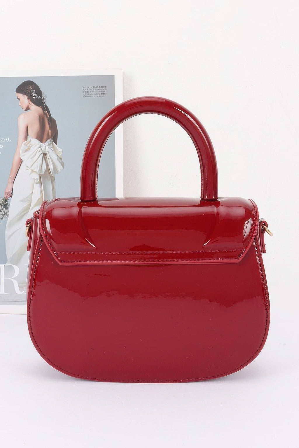 BYMANYC Women's Patent Leather Top-Handle Bag